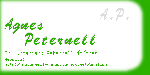 agnes peternell business card